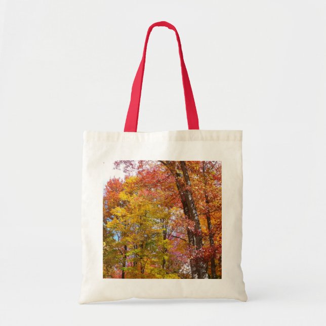 Tote Bag Arbres automnes oranges et jaunes Photographie d'a (Devant)