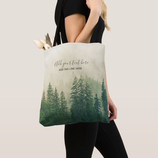 Tote Bag Arbres de la forêt de pins sur mesure (De près)