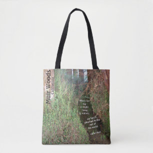 Tote Bag Arbres en bois de Muir avec la citation