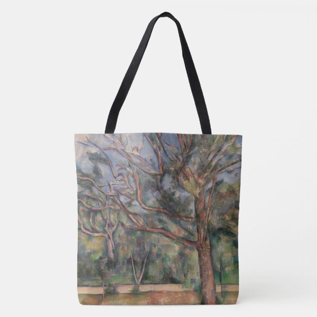Tote Bag Arbres et Route, Paysage Post-Impressionniste (Devant)