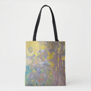 Tote Bag Arbres sur Arrière - plan Jaune, Redon