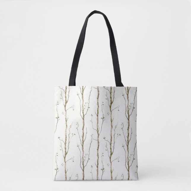 Tote Bag Arbres verts marron  (Devant)