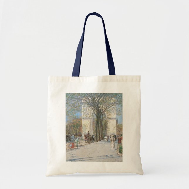 Tote Bag Arc de Washington, Printemps par Frederick Childe  (Devant)