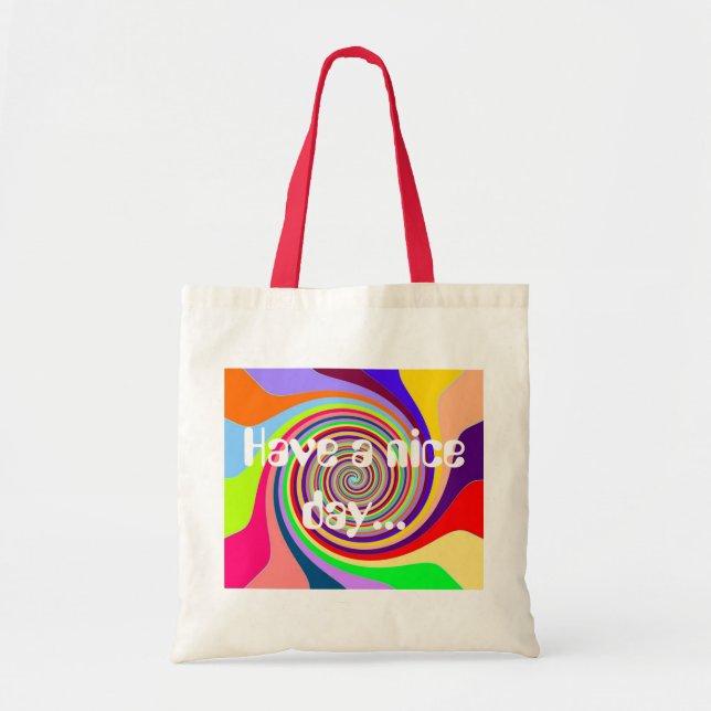 Tote Bag Arc-en-ciel Avoir une belle journée de tourbillon  (Devant)
