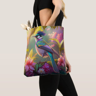 Tote Bag Arc-en-ciel bleu à ailes Imaginaire de Sunbird