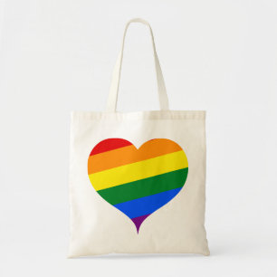 Tote Bag Arc-en-ciel de coeur de LGBTQ