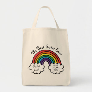 Tote Bag Arc en ciel de la meilleure soeur jamais