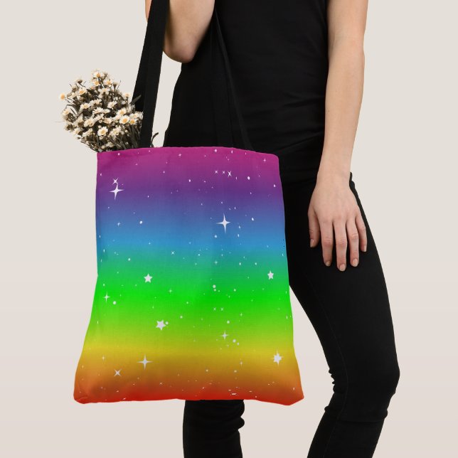 Tote Bag Arc-en-ciel de scintillement d'été (De près)