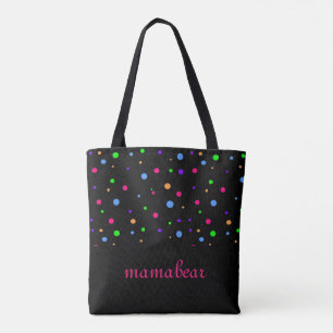 Tote Bag Arc en ciel des points