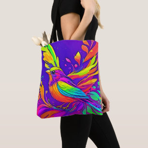 Tote Bag Arc-en-ciel en terre dessinée