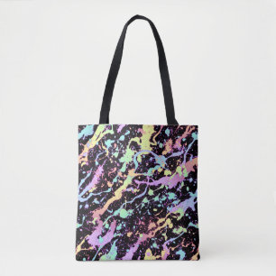 Tote Bag arc-en-ciel encre éclaboussure extrême :
