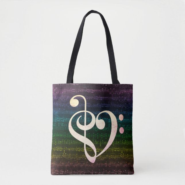 Tote Bag Arc-en-ciel foncé Fourre-tout (Devant)