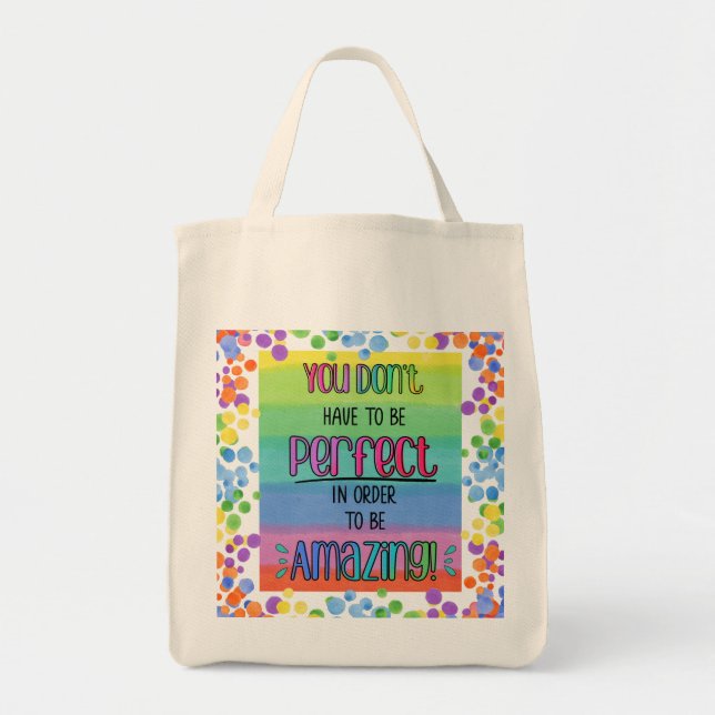 Tote Bag Arc-en-ciel Inspirationnel parfaitement Extraordin (Devant)