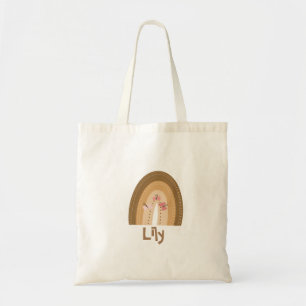 Tote Bag Arc-en-ciel mignons Papillons Bohème Bibliothèque