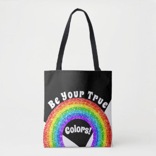 Tote Bag Arc-en-ciel Paillettes Fierté LGBT soyez vos vraie