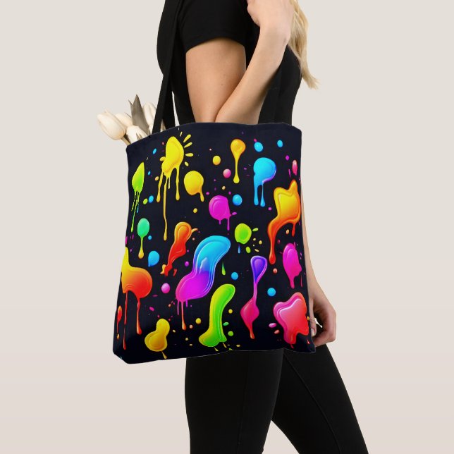 Tote Bag Arc-en-ciel Peinture (De près)