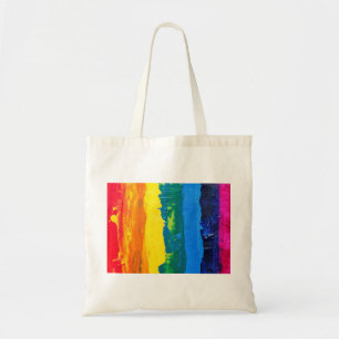 Tote Bag Arc-en-ciel Peinture acrylique Gay Colours Fierté 