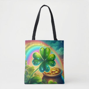 Tote Bag Arc-en-ciel Saint Patrick's Day trver