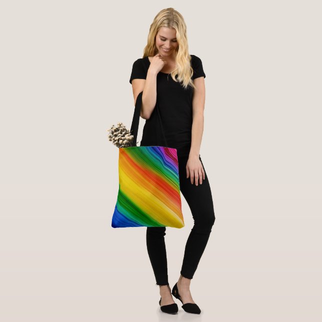 Tote Bag Arc-en-ciel vibrant de couleurs (Sur le modèle)