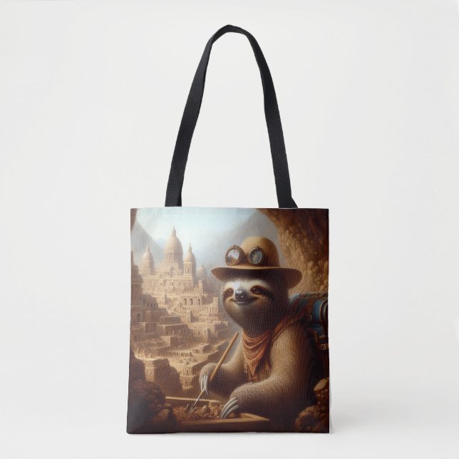 Tote Bag Archéologue Sloth (Devant)