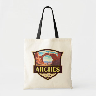 Tote Bag Arches National Park Illustration Rétro