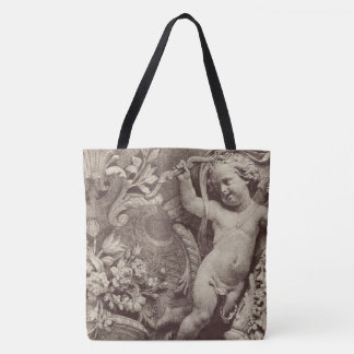 Tote Bag Architectural Scluplted Floral Details