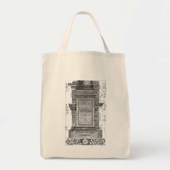 Tote Bag Architecture classique, Colonne corinthienne 1725 (Devant)