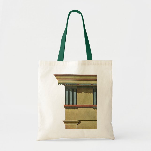 Tote Bag Architecture Classique Vintage, Entablement de Tem (Devant)
