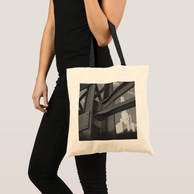 Tote Bag Architecture de gratte-ciel en construction en aci (Devant (produit))