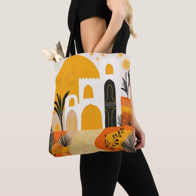 Tote Bag Architecture marocaine Abstraite (De près)