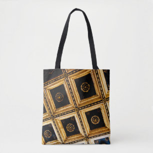 Tote Bag Architecture noire et or