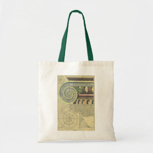 Tote Bag Architecture vintage ; Capital Volute par Vignola