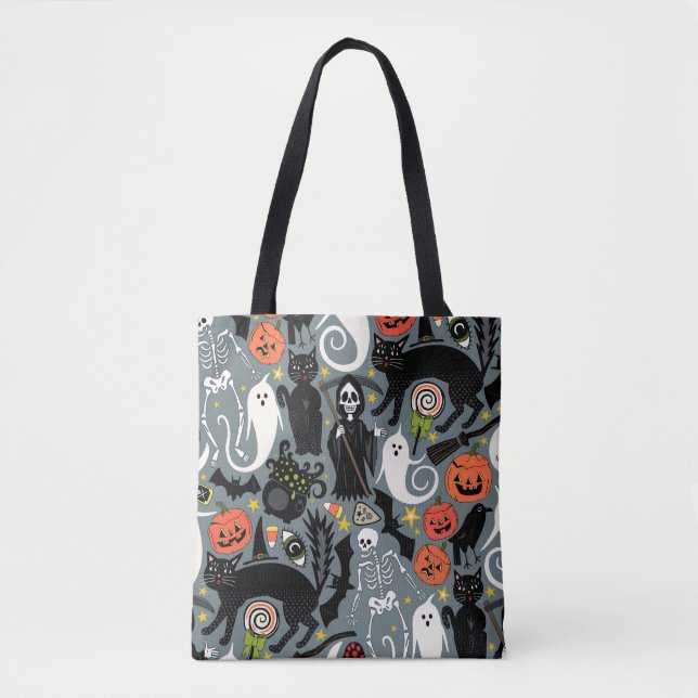 Tote Bag ardoise d'halloween rétro (Devant)