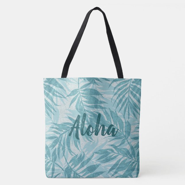 Tote Bag Areca Palms Hawaiian Tropical Vintage (Devant)