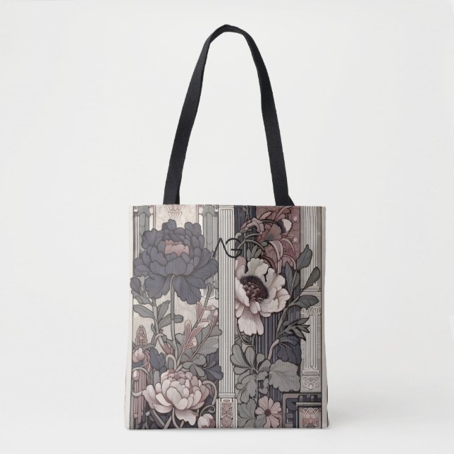 Tote Bag Aria Grace Urban Bloom Architectural Floral Design (Devant)