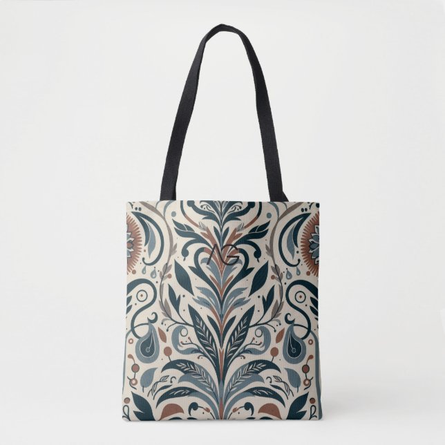 Tote Bag Aria Grace Urban Bloom Linear Abstract Print (Devant)