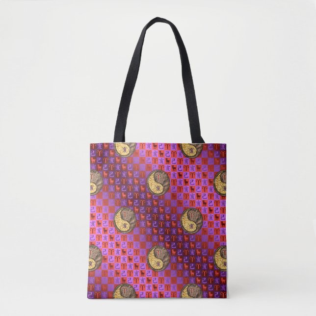 Tote Bag Aries et Earth Boar (Devant)