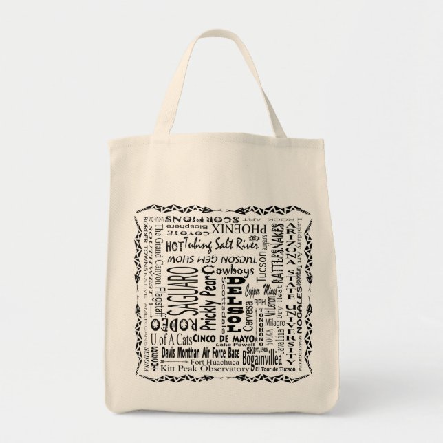 Tote Bag Arizona Buzz Words (Devant)