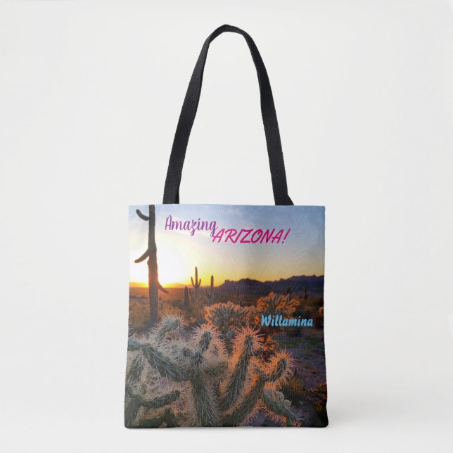 Tote Bag Arizona Extraordinaire / Coucher de soleil / Sagua (Devant)