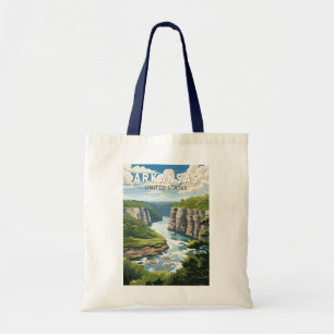Tote Bag Arkansas Travel Art Vintage