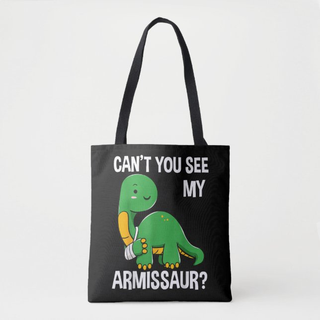 Tote Bag Armissaur os brisés Blessure au bras Dinosaure Réc (Devant)