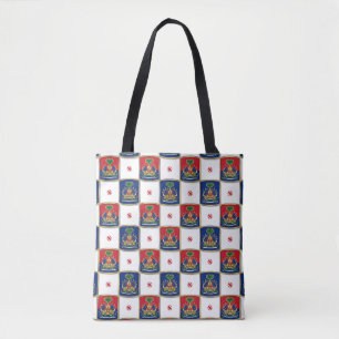 Tote Bag Armoiries d'Haïti Motif Damier — Haïtien 