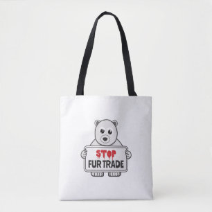 Tote Bag Arrêter le commerce de fourrures Sad Ours Polaire