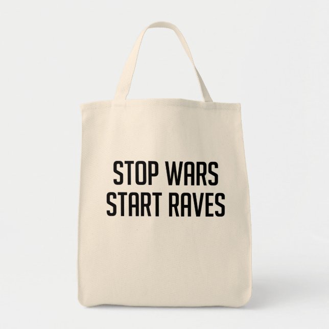 Tote Bag Arrêter les guerres démarrer les grottes (Devant)