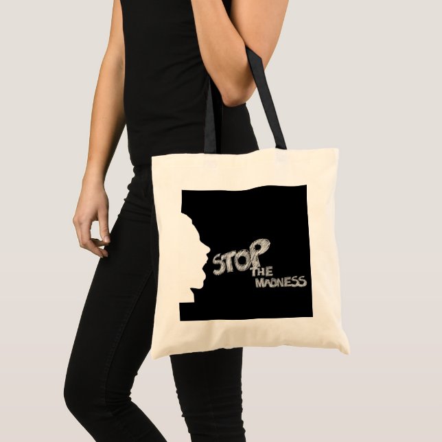 Tote Bag Arrêtez la folie (Devant (produit))