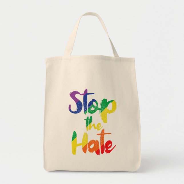 Tote Bag Arrêtez la haine (Devant)