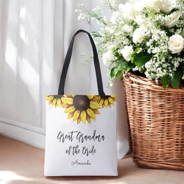 Tote Bag Arrière-mémé Tournesol de la Mariée  (Créateur téléchargé)