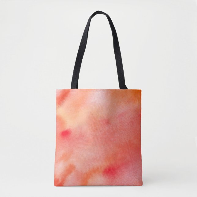 Tote Bag Arrière - plan abstrait d'aquarelle - orange (Devant)