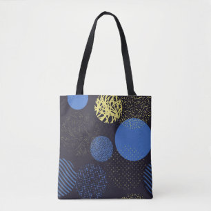 Tote Bag Arrière - plan avec cercles. Vintage coloré abstra