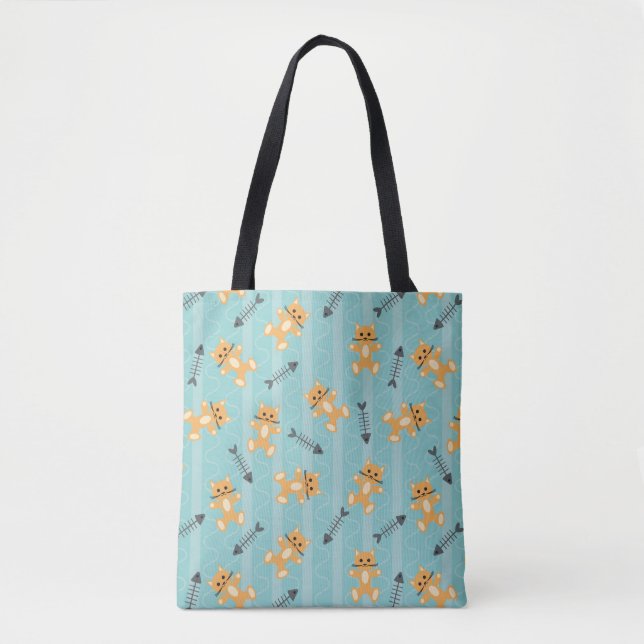 Tote Bag arrière - plan avec des chats (Devant)